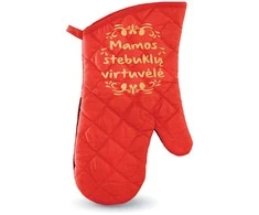 Virtuvinė kepimo pirštinė "Mamos stebuklų virtuvėlė"