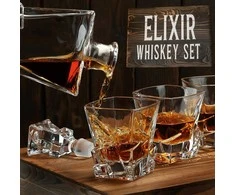 Viskio rinkinys medinėje dėžutėje "ELIXIR"