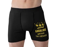 Vyriški apatiniai "Karalius gali būti tik vienas"