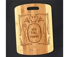 XL bambukinė pjaustymo lentelė „Ačiū tau, MAMA“