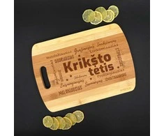 XL bambukinė pjaustymo lentelė "Krikšto tėtis"