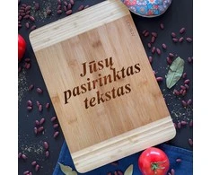 Dajar XL bambukinė pjaustymo lentelė su Jūsų pasirinktu tekstu