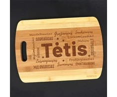 XL bambukinė pjaustymo lentelė "Tėtis"