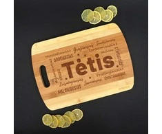 XL bambukinė pjaustymo lentelė "Tėtis"