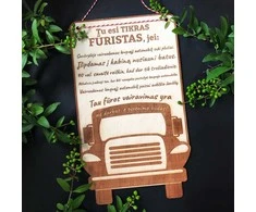 XL Graviruota medinė lentelė "Tikras fūristas"