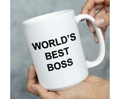 XL puodelis "World's best boss" (450ml)