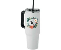 XL termopuodelis "Inicialas" su Jūsų pasirinkta raide (1200ml)