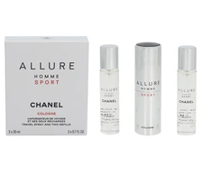 Chanel Allure Homme Sport Travel Purškiklis Rechargeable 4 dalių rinkinys vyrams