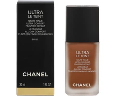 Chanel Ultra Le Teint Flawless Finish Fluid Foundation ilgai išliekanti tobulinanti kreminė pudra, matinis švytintis efektas, atspalvis: BR132, 30 ml
