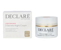 Declare Stress Balance 5 Secrets Night Kreminis atpalaiduojamasis naktinis veido kremas, 50 ml