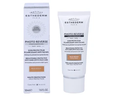 Institut Esthederm Institut Estherderm Photo Reverse rusvai gelsvas Medium apsauginis kremas nuo tamsių dėmių didelė apsauga nuo saulės 50ml