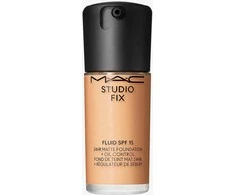 Matinis makiažo pagrindas MAC Studio Fix Fluid SPF 15 24HR Matte Foundation + Oil Control, spalva: NC35, 30 ml