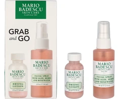 Mario Badescu Grab And Go Set veido priežiūros rinkinys (sausinantis losjonas spuogams, 29 ml + veido purškiklis, 59 ml)