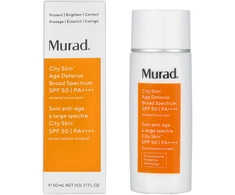 Murad Skincare Murad City Skin Age Defense Broad Spectrum SPF 50 PA++++ koreguojantis apsauginis veido kremas nuo saulės, 50 ml