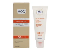 ROC Soleil-Protect Anti-Wrinkle Smoothing Fluid SPF 50+ apsauginis fluidas nuo saulės veidui mažinanti senėjimo požymius, 50 ml