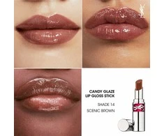 Yves Saint Laurent Candy Glaze Lip Gloss Stick Lūpų balzamas ir blizgis viename, 3.2 g | spalva: 4 Nude Pleasure