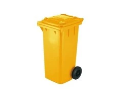 ISORT šiukšlių konteineris, 120 l, geltonas