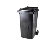 ISORT šiukšlių konteineris, 240 l, juodas