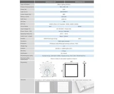 AlbedoEco 2, 32W LED panelė, 60x60 cm, balta 4000K