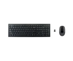 Belaidė klaviatūra ir pelė DELTACO 105 klavišai, JAV išdėstymas, 2,4 GHz USB nano imtuvas, juoda / TB-114-US