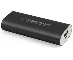 Power Bank Esperanza Hadron EMP105K (4400mAh; microUSB, USB 2.0; spalva juoda)