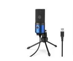 FIFINE K669L mėlynas kondensatorinis mikrofonas | USB