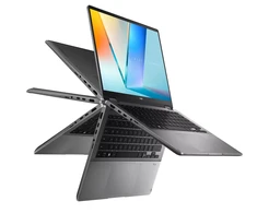 Nešiojamas kompiuteris ASUS Vivobook 14 Flip TP3407 - 14" Full HD OLED 1920x1200 Liečiamas ekranas / Intel Core Ultra 7 258V iki 4.8 GHz (8 branduoliai) / 32GB DDR5 / 1TB SSD M.2 NVMe PCIe 4.0 / Intel Arc Graphics / WIFI 7 + Bluetooth 5.4 / HDMI 2.1 TMDS / Thunderbolt 4 / Šviečianti klaviatūra / Vartomas 360 laipsnių / Metalizuotas / Harman Kardon / Windows 11 + DOVANA ASUS Pieštukas ir Riva dėklas (Pažeista pakuotė)