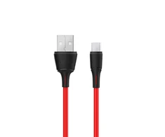 Extra Digital Silikoninis kabelis USB- Lightning, 1m (raudonas)