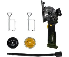 Akumuliatorinis mini diskinis pjūklas HERVIN BATTERY, 20 V, Ø89 mm, pjovimo gylis 28,5 mm, be akumuliatoriaus, PLCYL-998