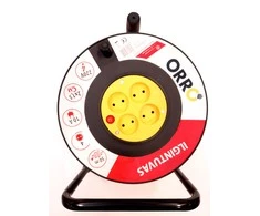 Ilgintuvas ORRO, 4 vietų, 2x1,5, ritė, be įžeminimo, 50 m, DG-4ZR-H04, 53050-15