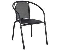 Kėdė NOVELLY HOME 55x57x73 cm, spalva: juoda, plienas, drėgmei atspari tekstilė, SC-024B