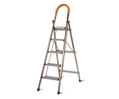 Kopėčios HERVIN EQUIPMENT, alium. buitinės, 5 pakopų, platūs laipteliai, ergonomiška rankena, 1760 mm, CL-ER5