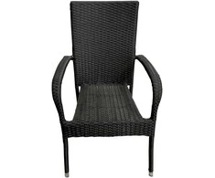 Lauko baldų komplektas Kėdė HNB-BC01 / L17-D1059, išmatavimai: 63x55x95, juodos sp. Plienas + PE