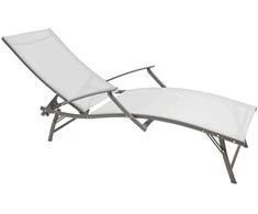 Lauko baldų komplektas Pliažo gultas NOVELLY HOME, 182x60x34cm, plienas+tekstilenas, pilkos sp., EL-L1016S