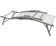 Lauko baldų komplektas Pliažo gultas NOVELLY HOME, 182x60x34cm, plienas+tekstilenas, pilkos sp., EL-L1016S