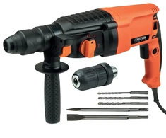 Smūginis gręžtuvas-perforatorius HERVIN TOOLS, 800 W, 3 darbo režimai: kalimas, gręžimas, gręžimas su kalimu, SGPER-800W