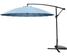 Sodo skėtis nuo saulės su pakreipimo alkūne, su stovu, Skersmuo: 300 cm, spalva: mėlyna NCM009