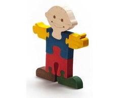 Medinė spalvota dėlionė "Berniukas"