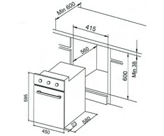 45 cm orkaitė Allenzi KBH-5260 SX
