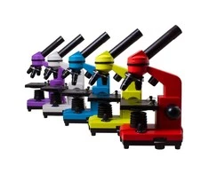 Mikroskopas Levenhuk Rainbow 2L Plus Amethyst 64x - 640x su eksperimento komplektu