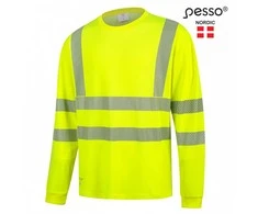 Marškinėliai ilgomis rankovėmis PESSO Hi-vis, geltoni