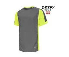 Marškinėliai Pesso BREEZE pilki/geltoni