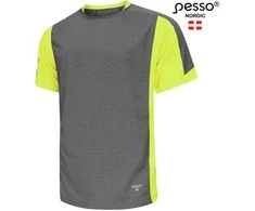 Marškinėliai Pesso BREEZE pilki/geltoni