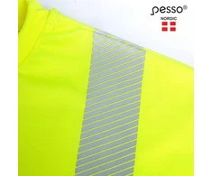 Marškinėliai PESSO Hi-vis, geltoni (50% medv.50% pol.)
