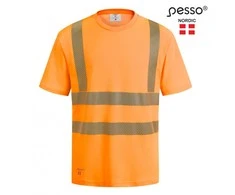 Marškinėliai PESSO Hi-vis, oranžiniai(50% medv.50% pol.)