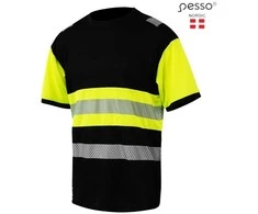 Marškinėliai PESSO HVM_J Hi-vis,juoda/ geltona