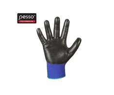 Pesso Nailoninės pirštinės GRIP, aplietos grublėtu nitrilu