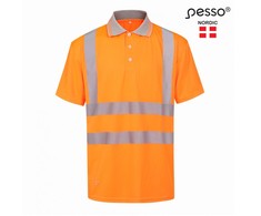 Polo marškinėliai PESSO Hi-vis, oranžiniai