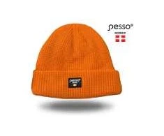 Šilta kepurė PESSO KPH, oranžinė su atšv.siūlais