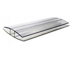 H profilis 6mm polikarbonato plokštėms sujungti, Šiltnamio ilgis: H profilis 6m ilgio (1m kaina 3,00 Eur)